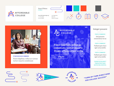 Affordable College branding design higher education identity