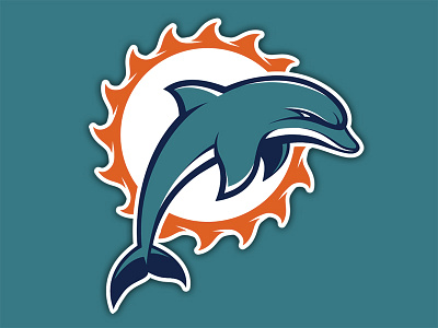 Miami Dolphins Retro Helmet by Brian Collier on Dribbble