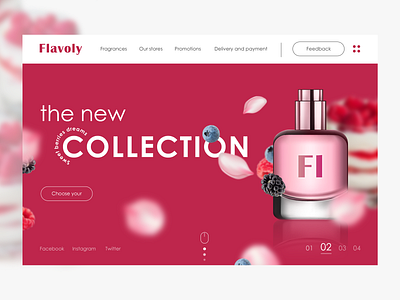 Flavoly desktop main page parfume site ui ui design ux ux design web design