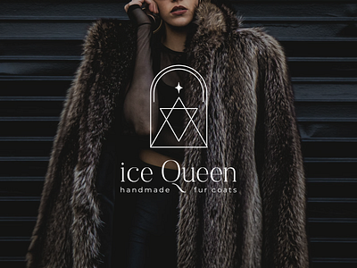 ice Queen logo brand branding design fur coats graphic design handmade ice ice queen icon logo mark queen