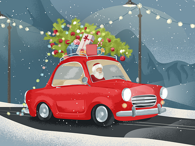 Merry christmas! christmas christmas tree graphic design holiday illustration merry christmas new year santa claus winter illustration