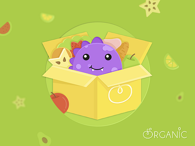 Monster Organic animal box character fruit hero illustration illustrator monster organic