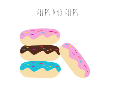Donut Pile card donut illustration vector