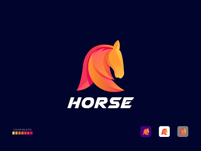 Colorful Modern Horse Logo