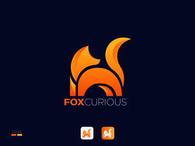 Minimal fox logo design