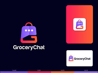 Grocery Chat - Grocery Shop Ecommerce Logo Design