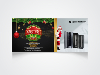 Merry Christmas Promotional Sale Banner Design By Vectjoy On Dribbble