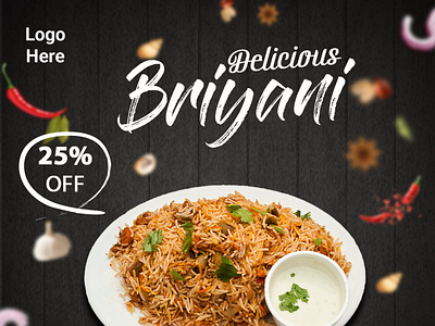 Delicious Briyani graphic design photoshop photoshop cc social media ads social media post
