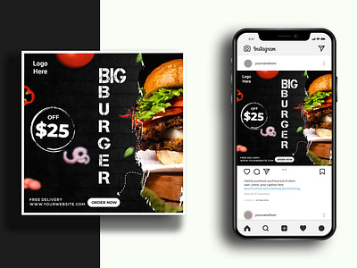 Big Burger Social Media Post Template