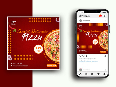 Special Delicouse Pizza Social Media Post