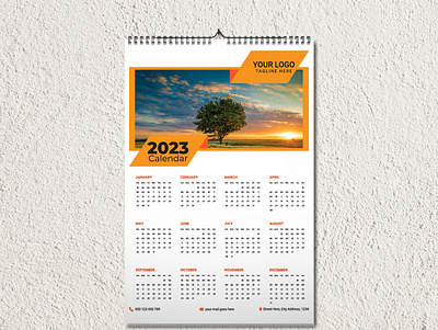 Sun Rises Nature Wall Calendar 2023 adobe adobe illustrator creative emamul hasan graphic design illustration