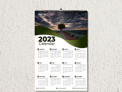 Nature Calendar 2023 Template adobe adobe illustrator calendar creative emamul hasan design graphic design illustration