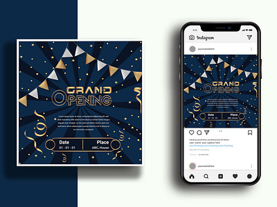 Grand Opening Social Media Post Template