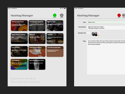 Hashtag Manager v1 0 design layout mobile app design ui