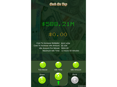 CashOnTap Mobile Game Version 1.1 design game app mobile app design ui
