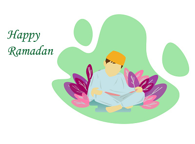 muslim boy 01 art design flat illustration illustrator vector illustration