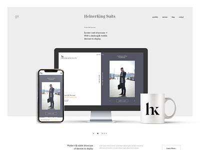 HelierKing Suits - desktop and mobile website