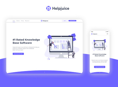 Helpjuice - Landing Page Redesign figma figma design landing page landingpage redesign ux ui uxui web design webdesign website website design