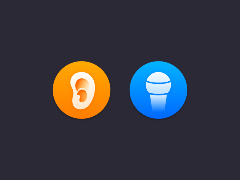 Unused Icons app button ear icon illustration microphone sketch theme ui vector