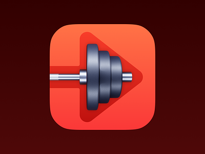 Barbell Icon 3d 3d render app app icon barbell blender c4d dumbbell fitness icon illustration ios iphone render sketch theme ui vector workout