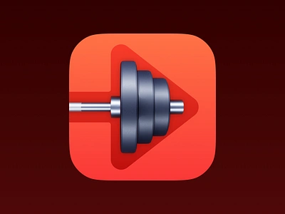 Barbell Icon 3d 3d render app app icon barbell blender c4d dumbbell fitness icon illustration ios iphone render sketch theme ui vector workout