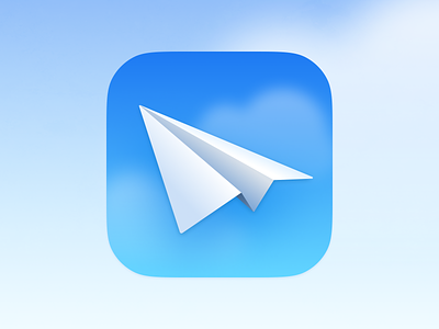 Mail Icon airplane app icon clouds email envelope icon icons ios icon iphone mail main paper airplane realism realistic skeuomorphic skeuomorphism texture theme ui vector