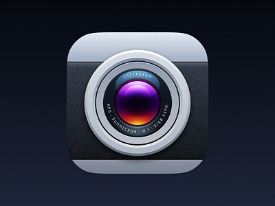 Leicagram app icon camera film icon icons instagram ios icon iphone leica photography realism realistic skeuomorphic skeuomorphism theme ui vector