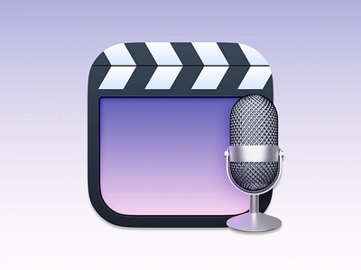 Claquette Icon big sur claquette edit gif icon macos macos big sur microphone realism realistic record skeuomorphic skeuomorphism ui vector video