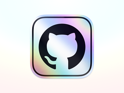 Holo Icon alternate icon app icon github gradients holo holographic icon illustration iphone iphone icon iridescent logo octocat reflective shiny sketch sticker theme ui vector