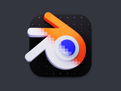 Blender Icon 3d app icon blender blender icon c4d depth icon macos icon render theme ui vector