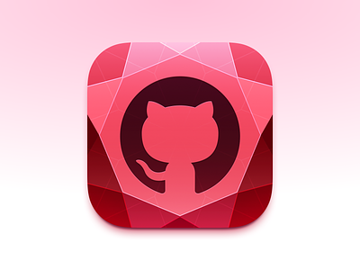Ruby Icon app icon custom app icon diamond gemstone github icon ios icon iphone logo ruby sketch theme ui vector