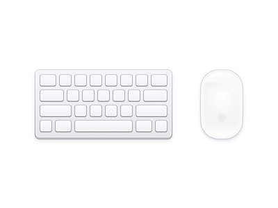 Mouse and Keyboard apple icon icons keyboard mac magic mouse mouse product realistic sketch skeuomorphic vector