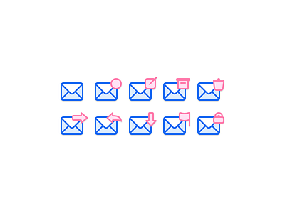 Mail Icons archive envelope flag forward icon icons lock mail new reply trash ui