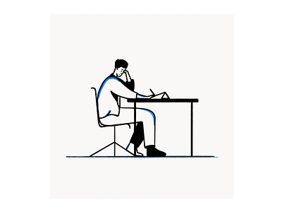 Draw 02 character design illustration desk draw human illustration ipad line art pose print procreate sitting sketch texture ui