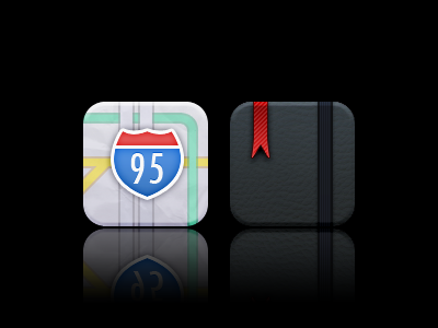 Maps and Notes icon ios iphone maps notebook notes pixel theme