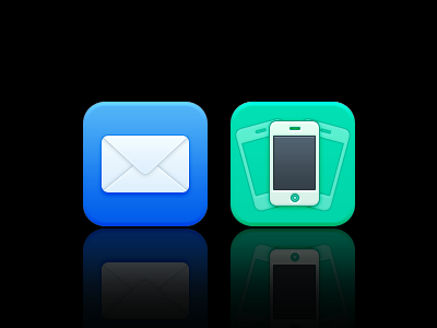 Mail and Phone app call envelope icon ios iphone mail phone theme