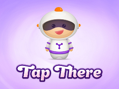 Tap There Identity app character identity logo mobile ui