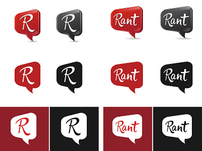 Rant Inc Identity identity illustrator logo mark red