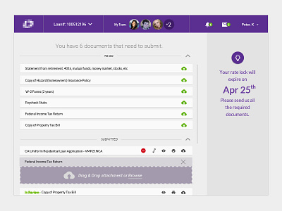 Loan online portal UI