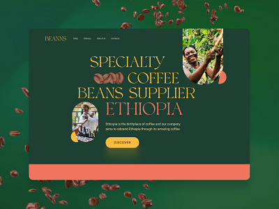 Specialty coffee business coffee coffee shop landing page ui ui design uiux web website