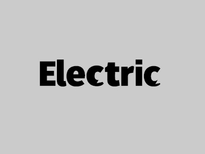 Electric electric font illustration lettering type vector graphic
