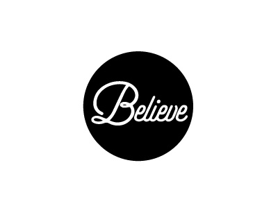 Believe illustration lettering type vector graphic