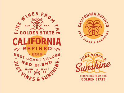 California Refined brand design branding design label label design logo package design packaging wine