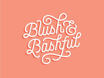 Blush & Bashful blush brand design branding illustration lettering lettermark logo logo design millennial packaging pink rose rose gold type typography wordmark