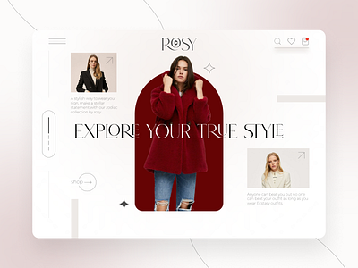 Rosy - Web UI 2 (fashion) #campaign rosy application branding color design figma graphic design product ui ui design ux
