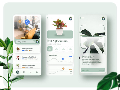 Plant's care UI/UX android app design design designer figma green india ios minimal nechar nechreal ui ui design ux