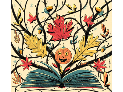 Autumn art artist artwork book illustration childrens book design editorial illustration minimal ui