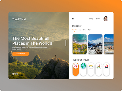 Simple page Web Design Travel