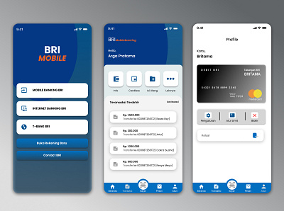 A Simply Design Exploration BRI Mobile app design banking banking app design design app designs mobile ui screens simple design ui ui ux uidesign uxdesign