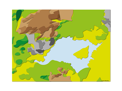 Manzares Real topography´s illu illustration illustrator map topography